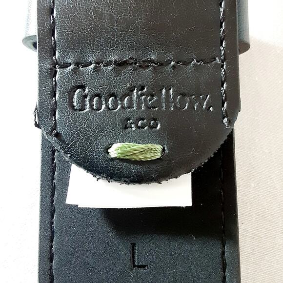 Guatemala Unisex Black Man-Made Leather Belt Large Waist Punch Holes Throughout - Picture 9 of 12